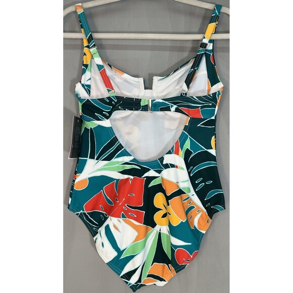 Vince Camaro One Piece Floral Hawaiian Underwire Support Swimsuit Size 10 NWT - Picture 7 of 8
